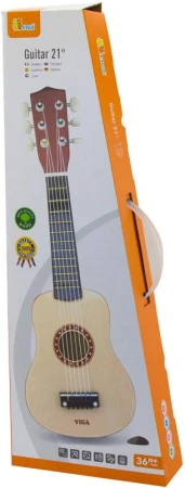 Viga DŘEVO Kytara natur klasická dětská (hudební nástroje)