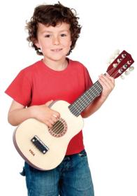 Viga DŘEVO Kytara natur klasická dětská (hudební nástroje)