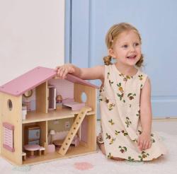 Viga DŘEVO PolarB Domeček pro panenky set s doplňky 16ks