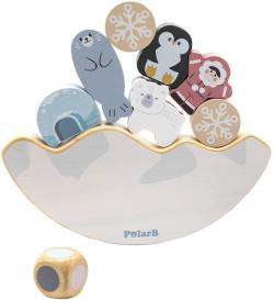 Viga DŘEVO PolarB hra baby balanční ledová kra (dřevěná hračka)