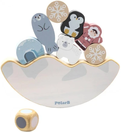 Viga DŘEVO PolarB hra baby balanční ledová kra (dřevěná hračka) Viga DŘEVO PolarB hra baby balanční ledová kra (dřevěná hračka)