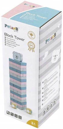 Viga DŘEVO PolarB Hra věž balanční Jenga 54 dílků (dřevěná hračka)