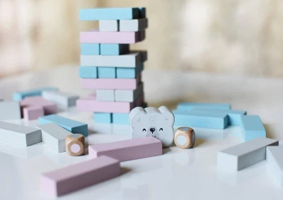 Viga DŘEVO PolarB Hra věž balanční Jenga 54 dílků (dřevěná hračka)
