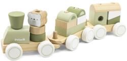 Viga DŘEVO PolarB Vláček navlékací s kostkami baby (dřevěná hračka)