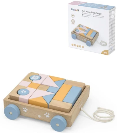 Viga DŘEVO PolarB Vozík s kostkami baby stavebnice (dřevěná hračka) Viga DŘEVO PolarB Vozík s kostkami baby stavebnice (dřevěná hračka)