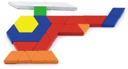 Viga DŘEVO Tangramy magnetické tvary 102 dílků puzzle skládačka