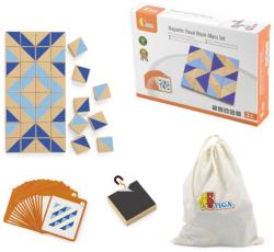 Viga DŘEVO Tangramy magnetické tvary 40 dílků puzzle skládačka
