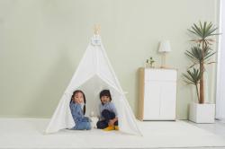 Viga PolarB Stan dětský 122x150x122cm indiánské teepee s oknem dřevo/plátno