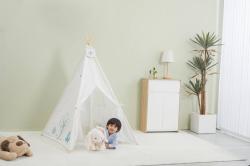 Viga PolarB Stan dětský 122x150x122cm indiánské teepee s oknem dřevo/plátno