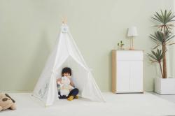 Viga PolarB Stan dětský 122x150x122cm indiánské teepee s oknem dřevo/plátno