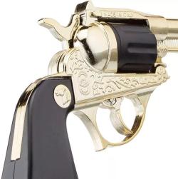 Villa kapslíková pistole Pecos kovová zlatá (VÝPRODEJ)