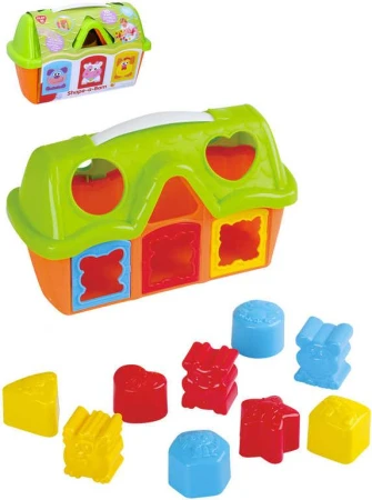 Vkládačka baby domek plastový barevný 26cm set s vkládacími tvary 10ks Vkládačka baby domek plastový barevný 26cm set s vkládacími tvary 10ks