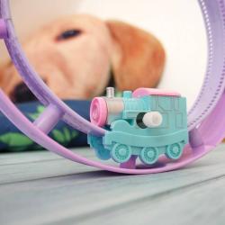 Vláček natahovací na kulaté horské dráze plast v krabici