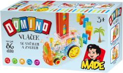 Vláček transparentní samostavěcí domino na baterie Světlo Zvuk