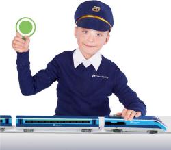 Vlak České dráhy set lokomotiva + 2 vagóny s kolejemi na baterie Světlo Zvuk