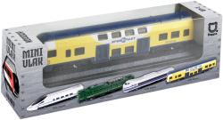 Vlak regionální kovový model mini 1 vagon žlutomodrý v krabici