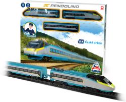 Vlak s kolejemi Mini Pendolino Naše železnice lokomotiva + 2 vagony na baterie