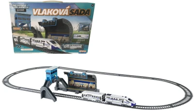 Vlaková sada železniční stanice vláčkodráha 244cm na baterie Světlo