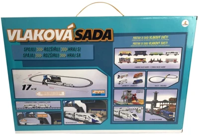 Vlaková sada železniční stanice vláčkodráha 244cm na baterie Světlo