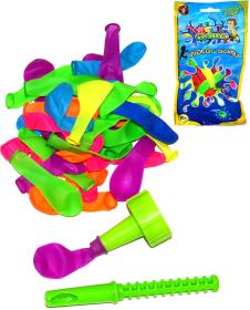 Vodní bomby barevné balonky na vodu set 100ks s nástavcem v sáčku