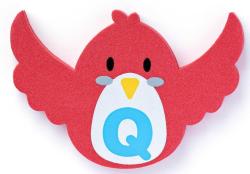 Vodolepky pěnové zvířátka abeceda do vody set 26ks v síťce do vany