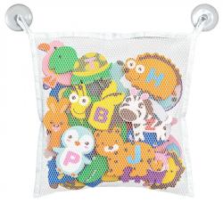 Vodolepky pěnové zvířátka abeceda do vody set 26ks v síťce do vany