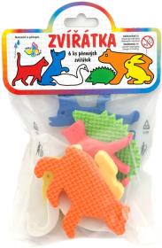 Vodolepky pěnové zvířátka set 6ks na koupání do vany v sáčku