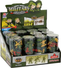 Vojáci 4cm barevné plastové akční figurky herní set armáda v tubě