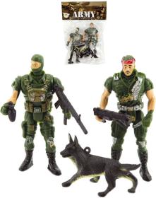 Vojáci army herní set 2 figurky vojenské s doplňky CZ design plast v sáčku Vojáci army herní set 2 figurky vojenské s doplňky CZ design plast v sáčku