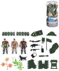 Vojáci army herní set 3 plastové figurky vojenské se zbraněmi a doplňky v tubě plast Vojáci army herní set 3 plastové figurky vojenské se zbraněmi a doplňky v tubě plast