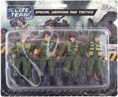 Vojáci elitní tým army figurky set 4ks na kartě plast Vojáci elitní tým army figurky set 4ks na kartě plast