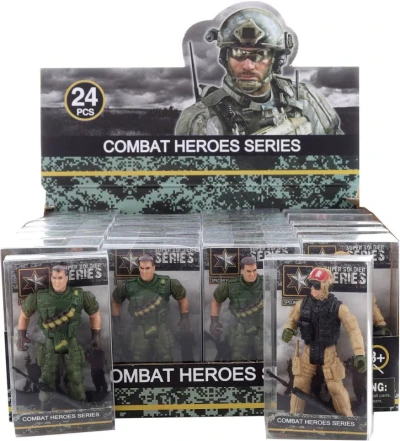 Voják se zbraní 9cm akční postavička Combat Heroes 2 druhy v krabičce Voják se zbraní 9cm akční postavička Combat Heroes 2 druhy v krabičce