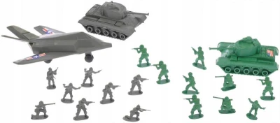 Vojenská army sada figurky vojáci 2 vojska s herním pozadím 2 barvy