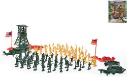 Vojenská army sada figurky vojáci s vozidly a hlídkovou věží 180ks plast