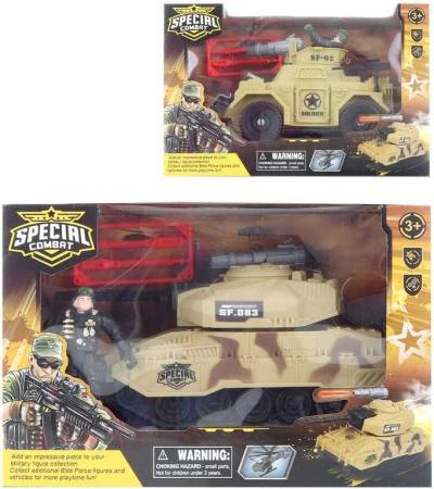 Vojenská sada obrnené army vozidlo s figúrkou s funkčným delom 2 druhy plast Vojenská sada obrnené army vozidlo s figúrkou s funkčným delom 2 druhy plast