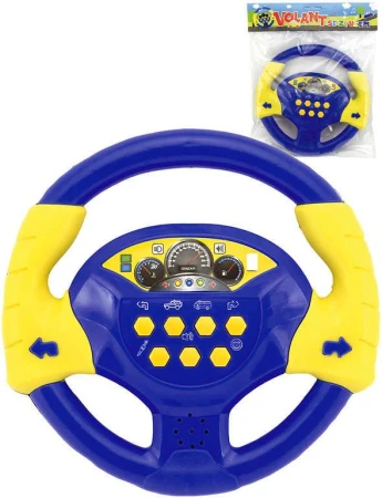 Volant baby žluto-modrý 20cm na baterie Světlo Zvuk CZ v sáčku Volant baby žluto-modrý 20cm na baterie Světlo Zvuk CZ v sáčku