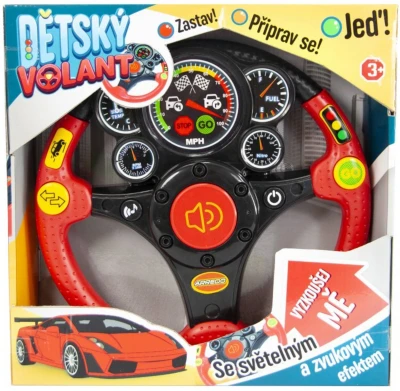 Volant dětský se zvuky a písničkami na baterie Zvuk 2 barvy