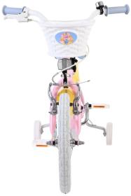 VOLARE Dětské kolo Stitch 16 růžové balanční kolečka s košíkem