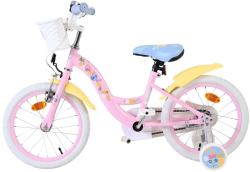 VOLARE Dětské kolo Stitch 16 růžové balanční kolečka s košíkem