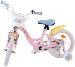 VOLARE Dětské kolo Stitch 16 růžové balanční kolečka s košíkem