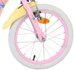 VOLARE Dětské kolo Stitch 16 růžové balanční kolečka s košíkem