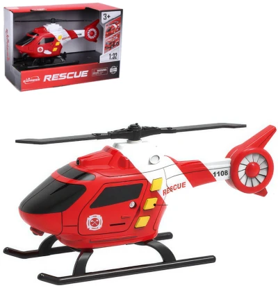 Vrtulník záchranářský 17cm helikoptera na baterie Světlo Zvuk