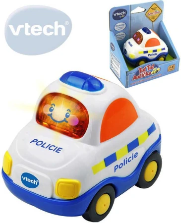 Vtech Baby autíčko Tut Tut Policie 8cm mluvící zpívající CZ na baterie Světlo Zvuk Vtech Baby autíčko Tut Tut Policie 8cm mluvící zpívající CZ na baterie Světlo Zvuk
