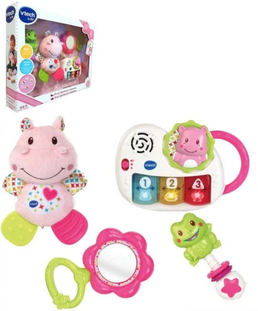 Vtech Baby První dárek pro miminko set 4 hračky holčičí na baterie Světlo Zvuk Vtech Baby První dárek pro miminko set 4 hračky holčičí na baterie Světlo Zvuk