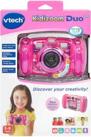 Vtech Kidizoom Duo dětský fotoaparát růžový s efekty na baterie Světlo Zvuk