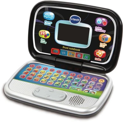 Vtech První notebook dětský zábavný počítač s aktivitami na baterie černý CZ Zvuk Vtech První notebook dětský zábavný počítač s aktivitami na baterie černý CZ Zvuk