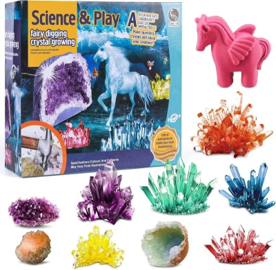 Výroba krystalů a tesání jednorožec vědecký kreativní set v krabici Výroba krystalů a tesání jednorožec vědecký kreativní set v krabici
