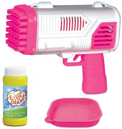 Výrobník bublin Extreme bublifukovač růžová pistole set s náplní 113ml na baterie