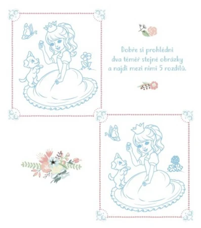 Vyškrabávací obrázky Princezny 16x26cm set se škrabacím perem