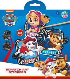 Vyškrabávací obrázky samolepky Tlapková patrola (Paw Patrol) set 5ks